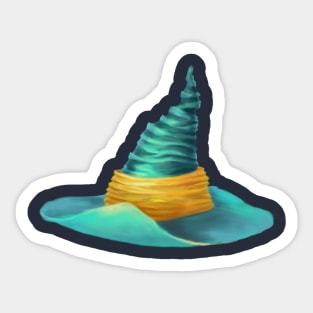 Witch Hat  - Aqua Sticker